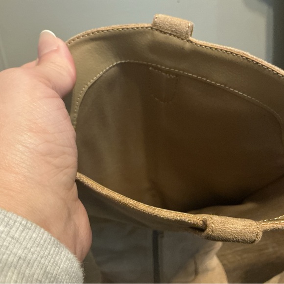 Madden Girl Tan Faux Suede Western Boots | Size 10 Studded Cowboy Zip - Picture 10 of 11